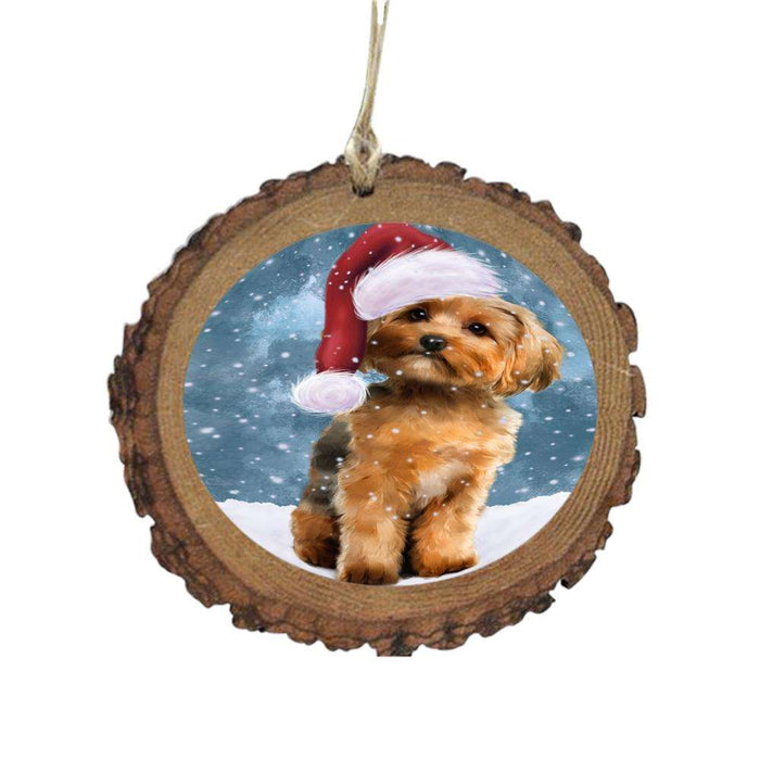 Let it Snow Christmas Holiday Yorkshire Terrier Dog Wooden Christmas Ornament WOR48782