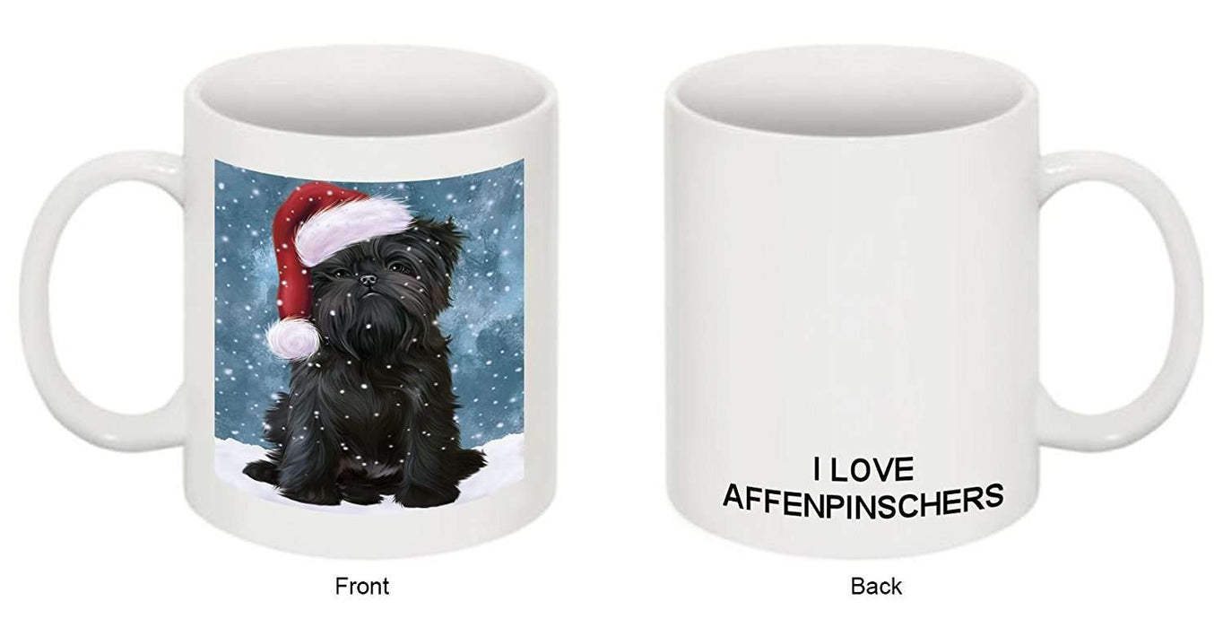 Let It Snow Happy Holidays Affenpinscher Dog Christmas Mug CMG0690