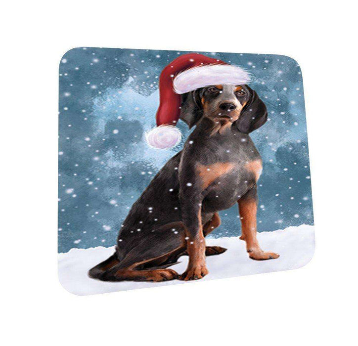Let It Snow Happy Holidays American English Coonhound Dog Christmas Coasters CST256 (Set of 4)