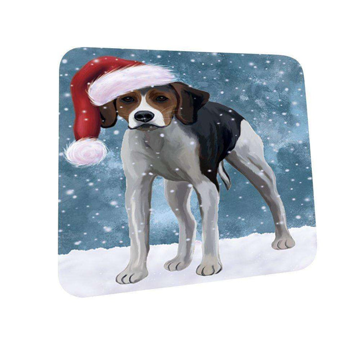 Let It Snow Happy Holidays American Foxhound Dog Christmas Coasters CST236 (Set of 4)