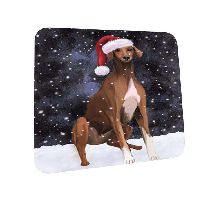 Let It Snow Happy Holidays Azawakh Dog Christmas Coasters CST299 (Set of 4)