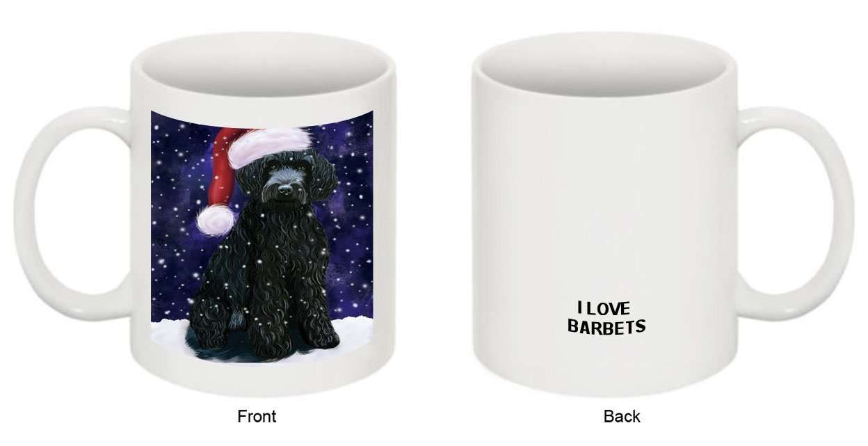 Let It Snow Happy Holidays Barbet Dog Christmas Mug CMG0400