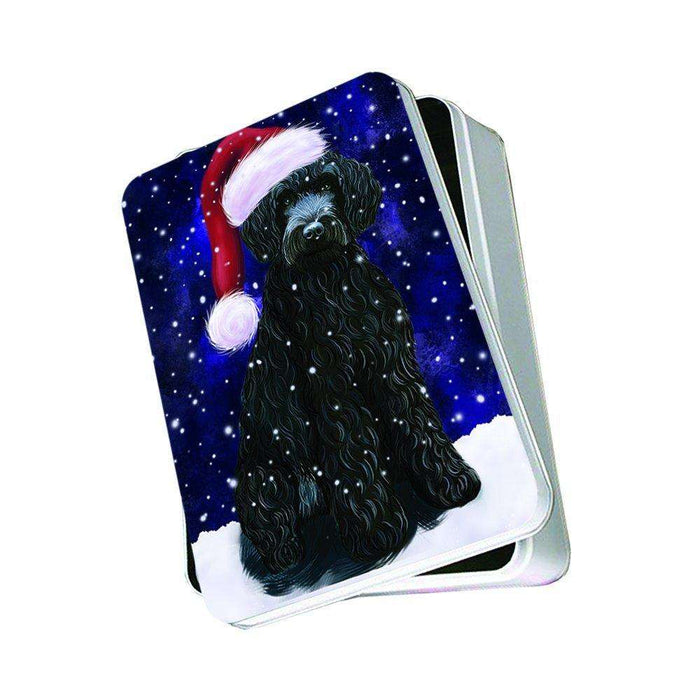 Let It Snow Happy Holidays Barbet Dog Christmas Photo Storage Tin PTIN0400
