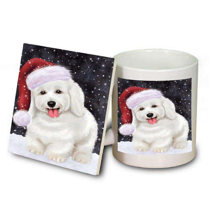 Let It Snow Happy Holidays Bichon Frise Dog Christmas Mug and Coaster Set MUC0405