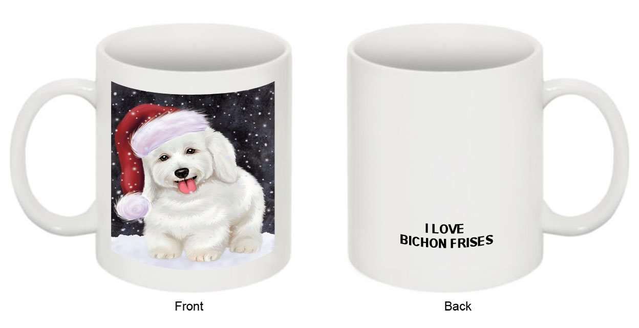 Let It Snow Happy Holidays Bichon Frise Dog Christmas Mug CMG0405