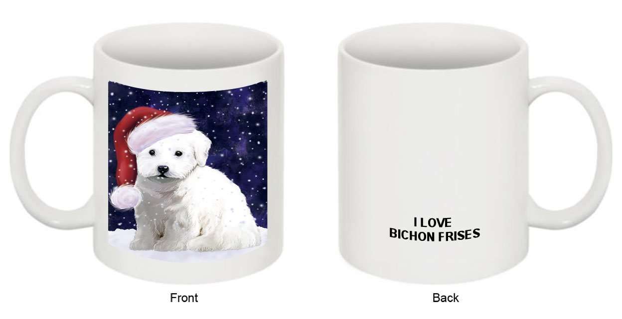 Let It Snow Happy Holidays Bichon Frise Dog Christmas Mug CMG0406