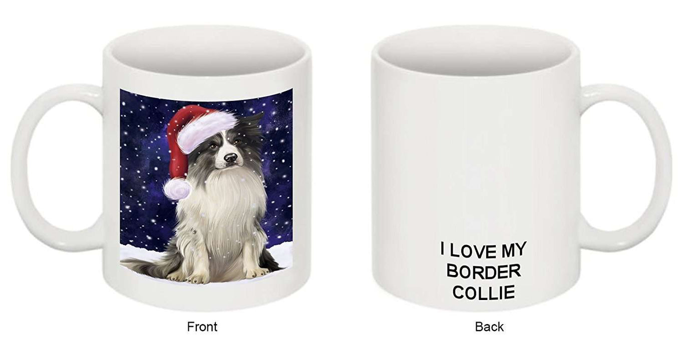 Let It Snow Happy Holidays Border Collie Dog Christmas Mug CMG0355
