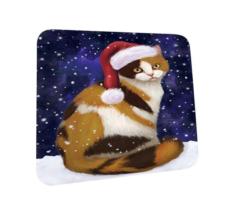 Let It Snow Happy Holidays British Shorthair Cat Christmas Coasters CST265 (Set of 4)