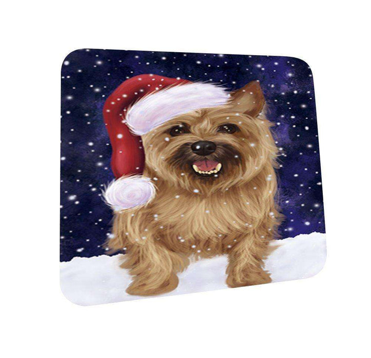 Let It Snow Happy Holidays Bull Terrier Dog Christmas Coasters CST267 (Set of 4)