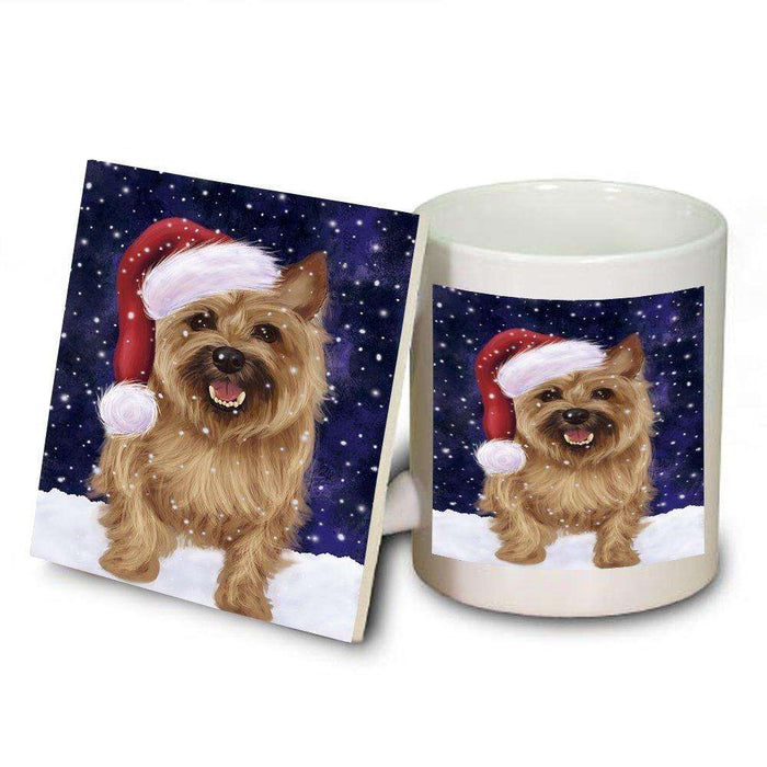 Let It Snow Happy Holidays Bull Terrier Dog Christmas Mug and Coaster Set MUC0361
