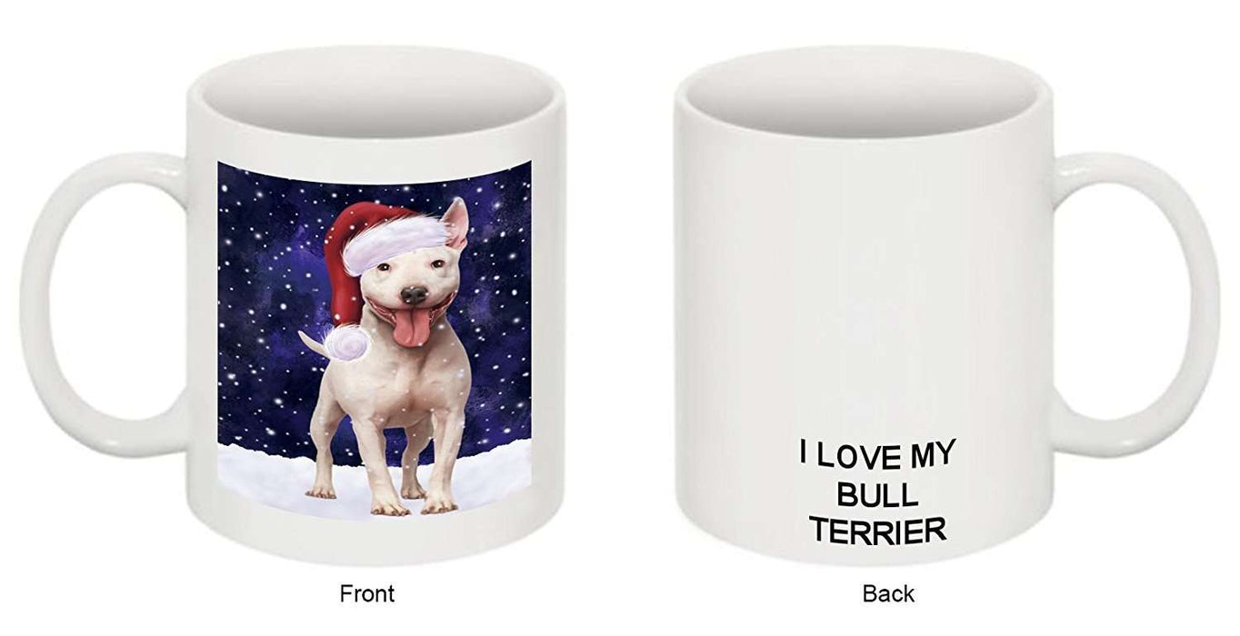 Let It Snow Happy Holidays Bull Terrier Dog Christmas Mug CMG0360