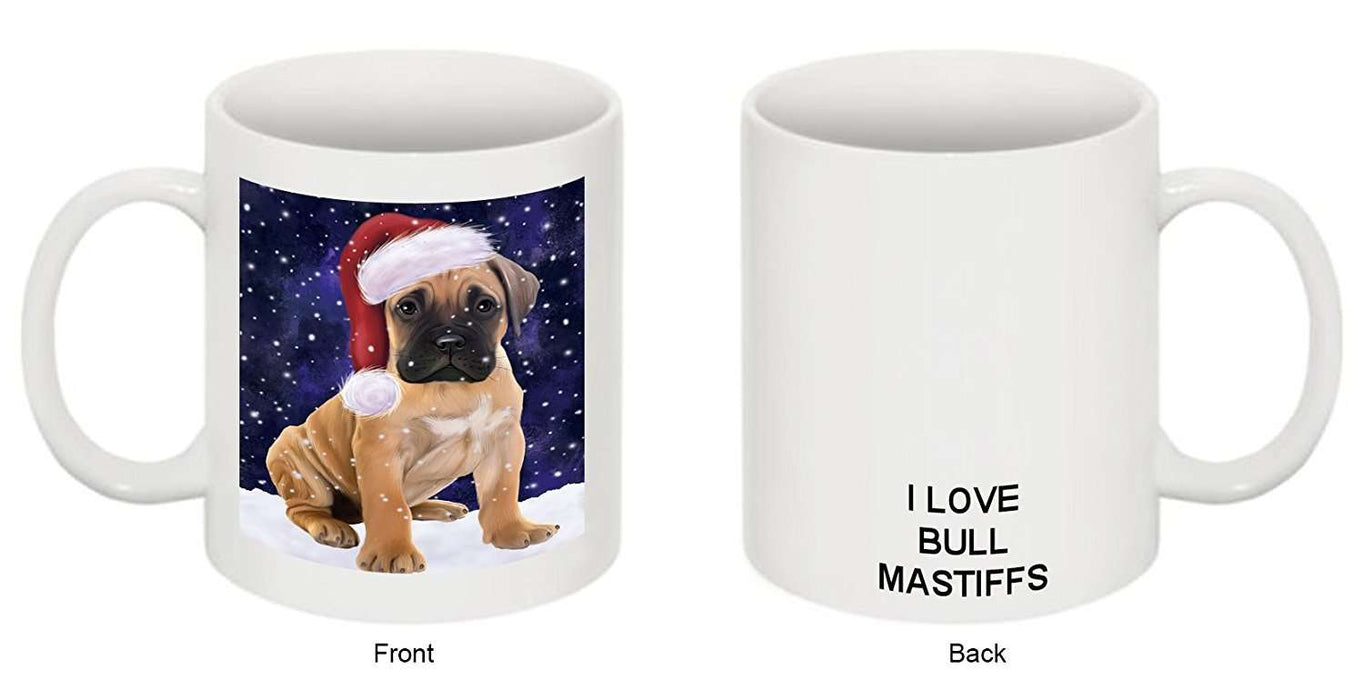 Let It Snow Happy Holidays Bullmastiff Dog Christmas Mug CMG0695