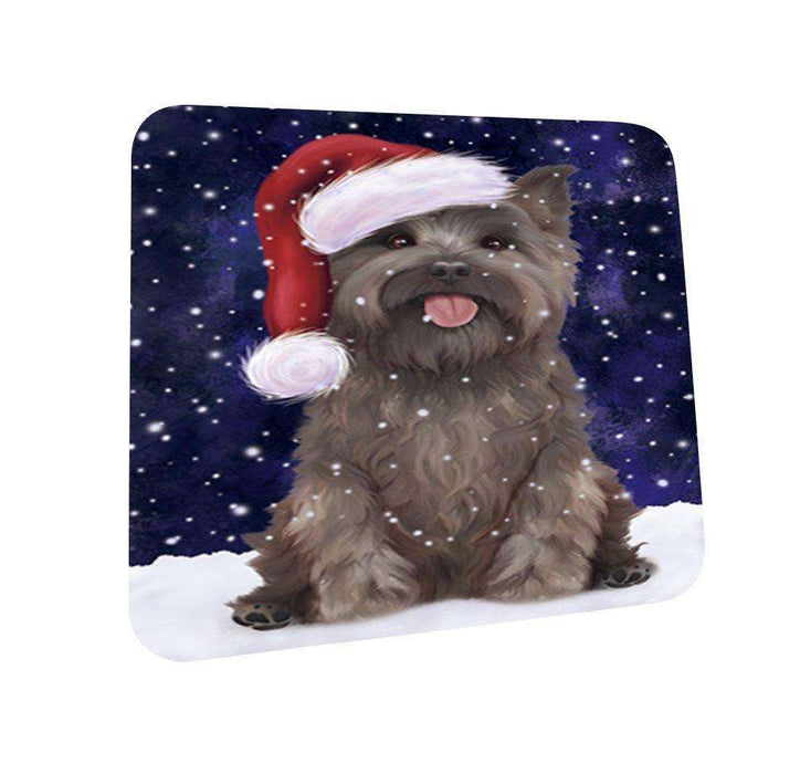 Let It Snow Happy Holidays Cairn Terrier Dog Christmas Coasters CST270 (Set of 4)