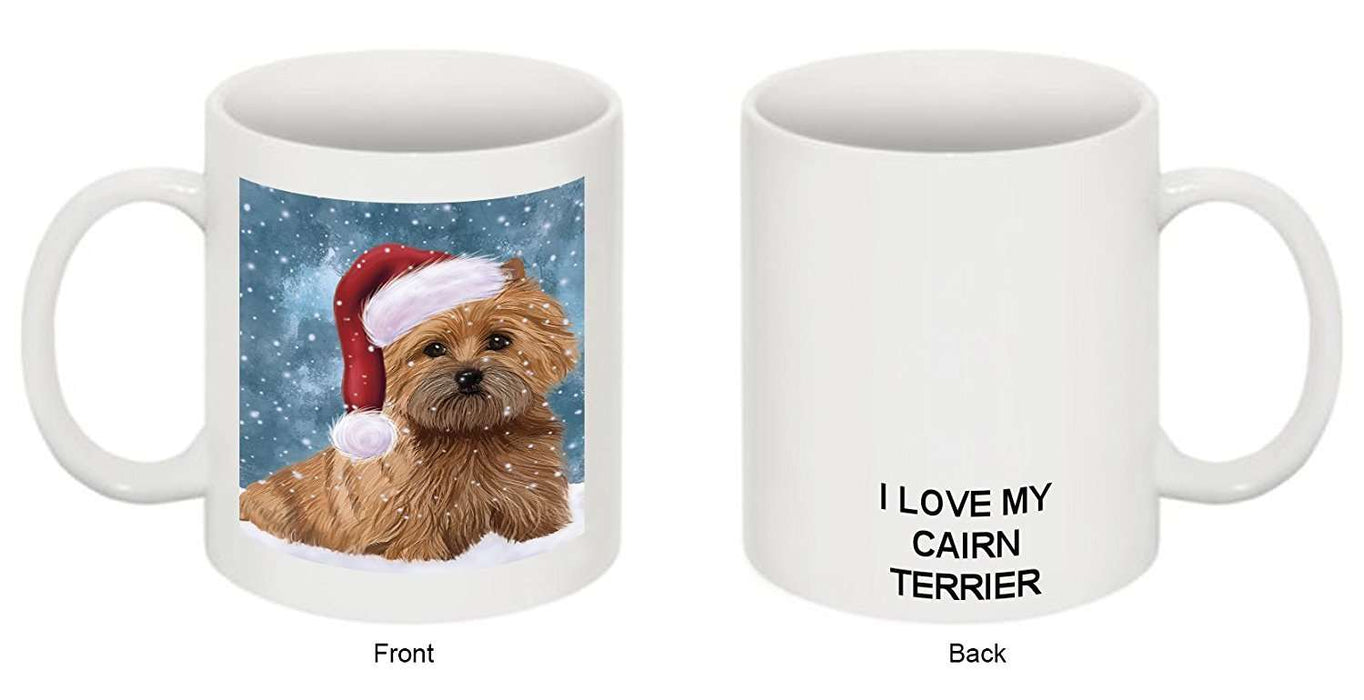Let It Snow Happy Holidays Cairn Terrier Dog Christmas Mug CMG0363