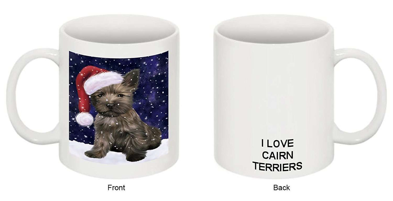 Let It Snow Happy Holidays Cairn Terrier Dog Christmas Mug CMG0698