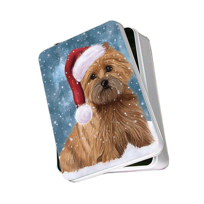 Let It Snow Happy Holidays Cairn Terrier Dog Christmas Photo Storage Tin PTIN0363