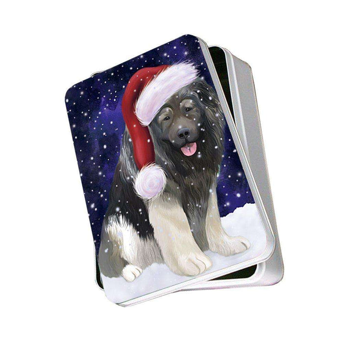 Let It Snow Happy Holidays Caucasian Ovcharka Dog Christmas Photo Storage Tin PTIN0368