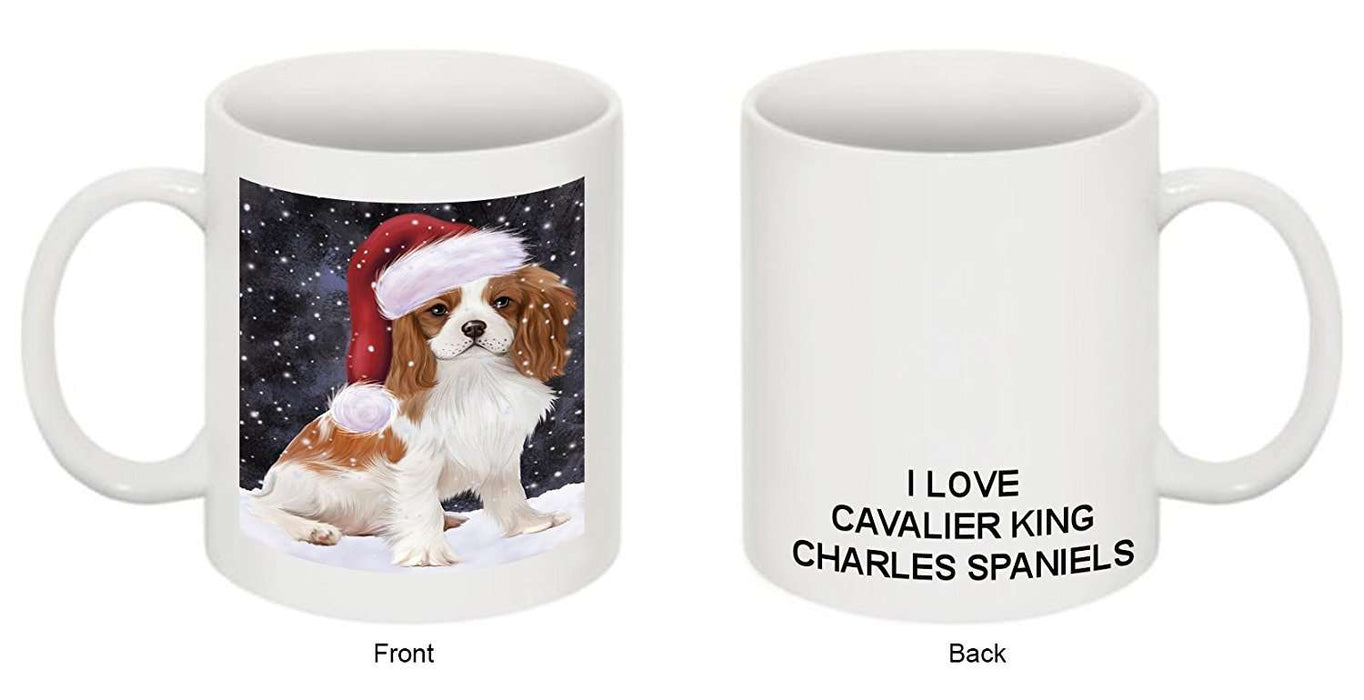 Let It Snow Happy Holidays Cavalier King Charles Spaniel Dog Christmas Mug CMG0700