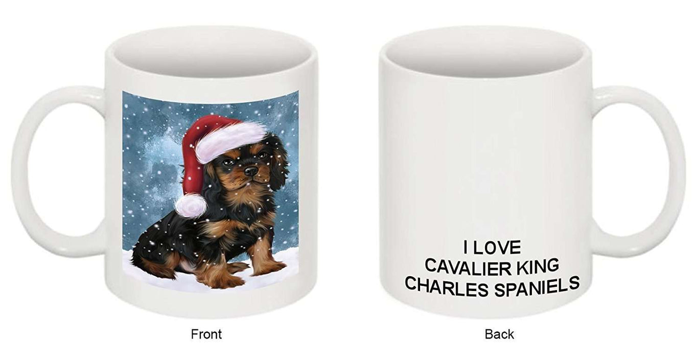 Let It Snow Happy Holidays Cavalier King Charles Spaniel Dog Christmas Mug CMG0702