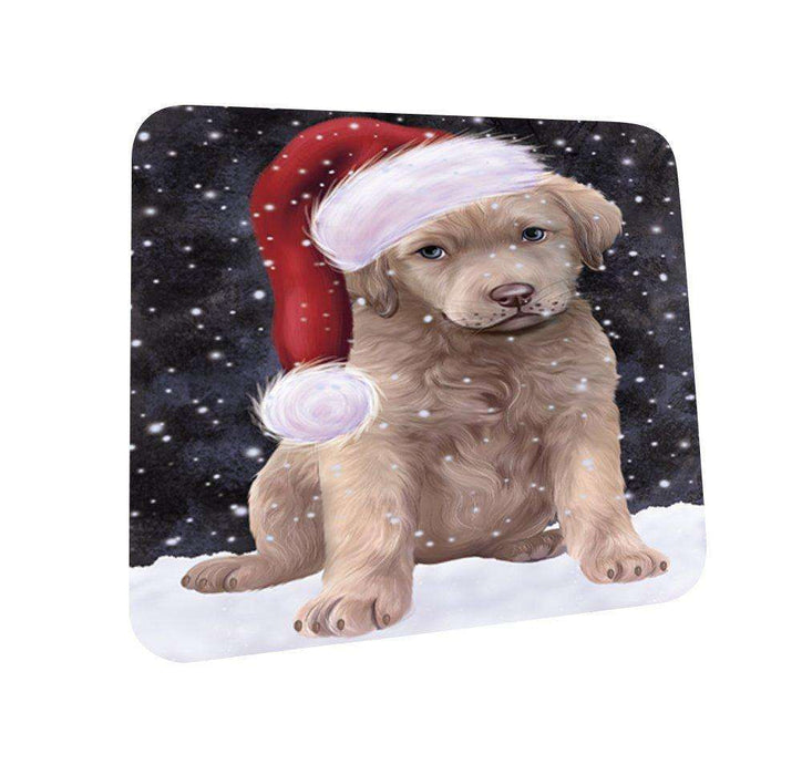 Let It Snow Happy Holidays Chesapeake Bay Retriever Dog Christmas Coasters CST247 (Set of 4)