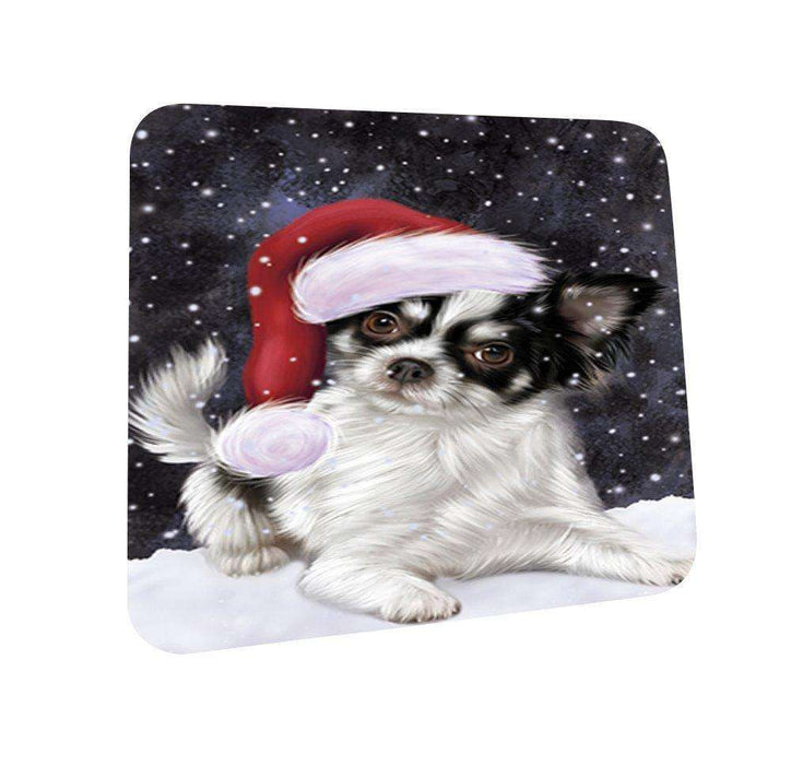 Let It Snow Happy Holidays Chihuahua Dog Christmas Coasters CST277 (Set of 4)