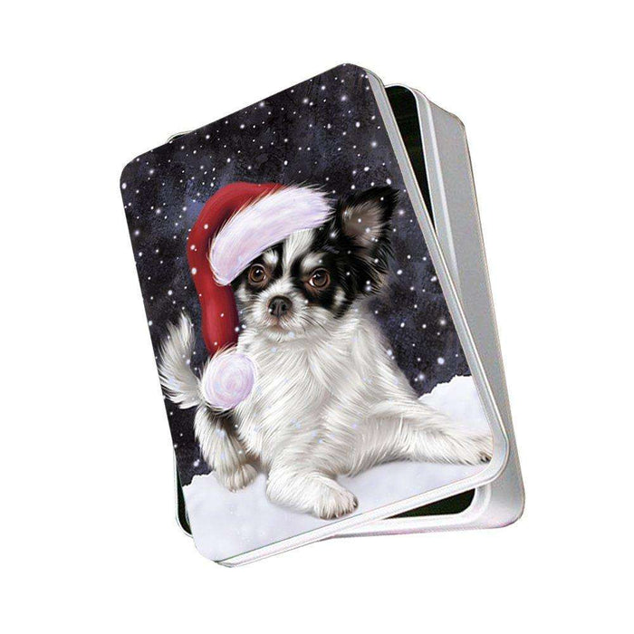 Let It Snow Happy Holidays Chihuahua Dog Christmas Photo Storage Tin PTIN0371