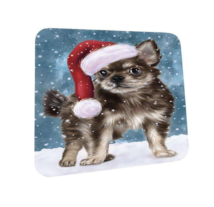 Let It Snow Happy Holidays Chihuahua Puppy Christmas Coasters CST276 (Set of 4)