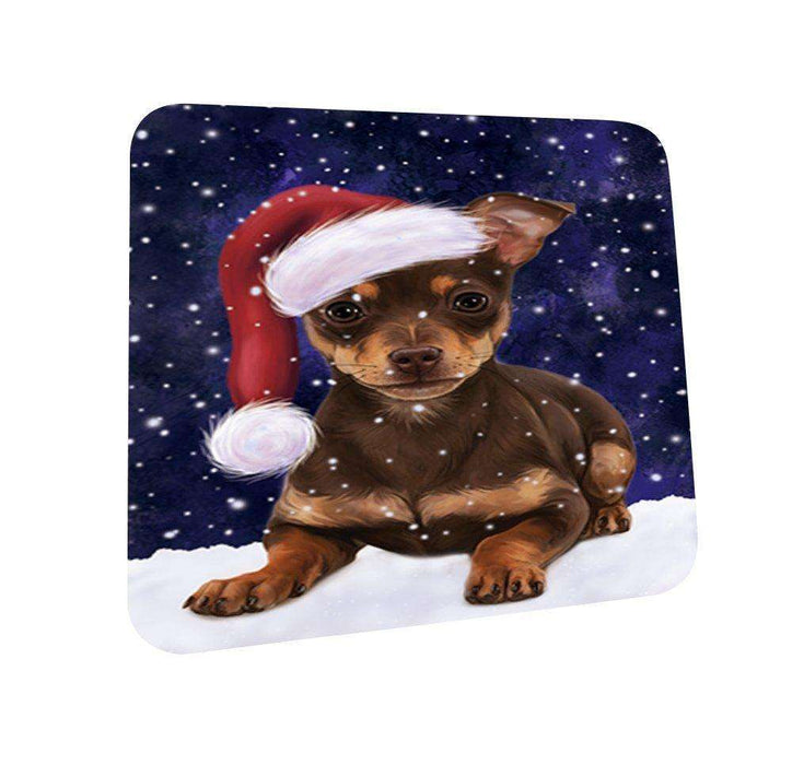 Let It Snow Happy Holidays Chihuahua Puppy Christmas Coasters CST306 (Set of 4)