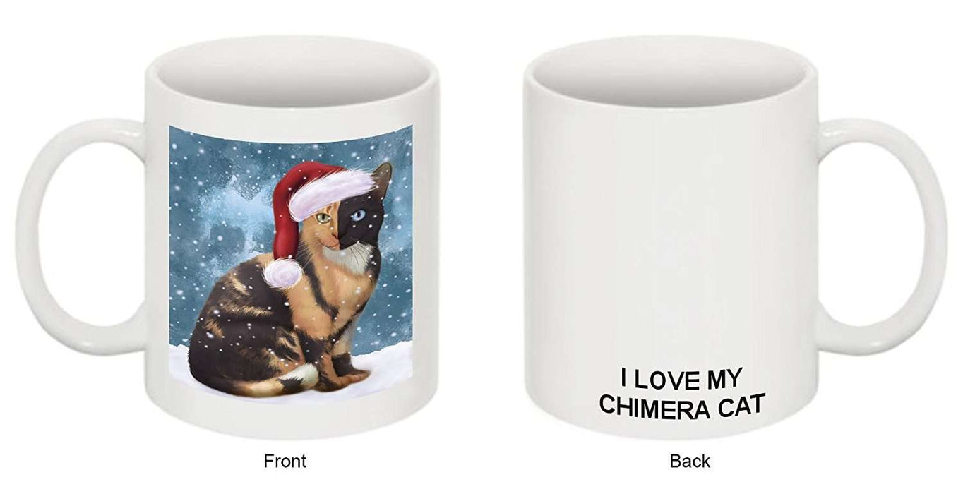 Let It Snow Happy Holidays Chimera Cat Christmas Mug CMG0372