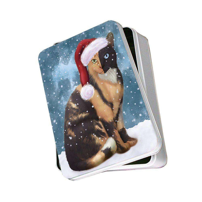 Let It Snow Happy Holidays Chimera Cat Christmas Photo Storage Tin PTIN0372