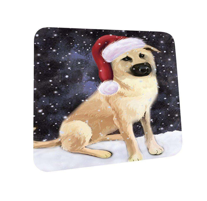 Let It Snow Happy Holidays Chinook Dog Christmas Coasters CST280 (Set of 4)