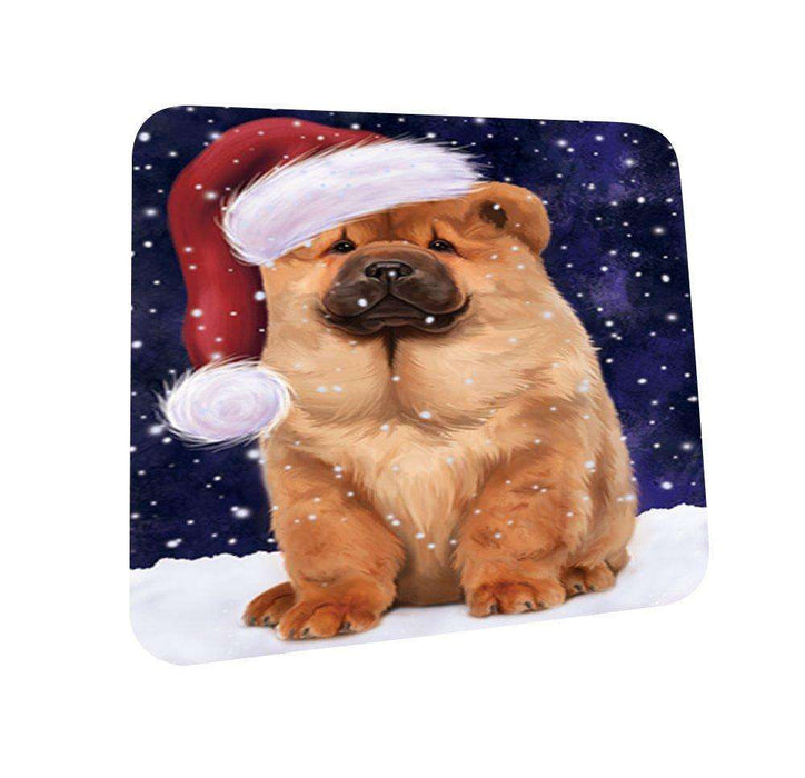 Let It Snow Happy Holidays Chow Chow Dog Christmas Coasters CST281 (Set of 4)