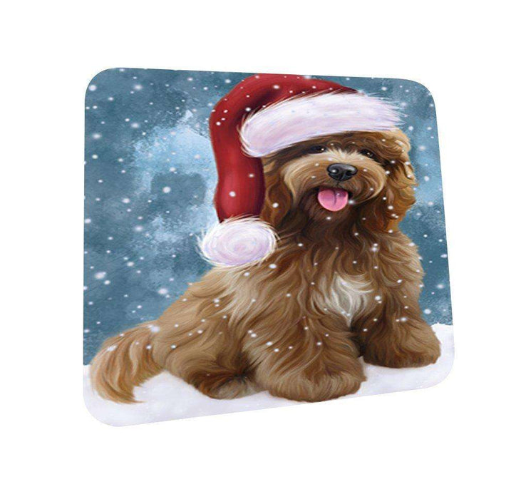 Let It Snow Happy Holidays Cockapoo Dog Christmas Coasters CST284 (Set of 4)