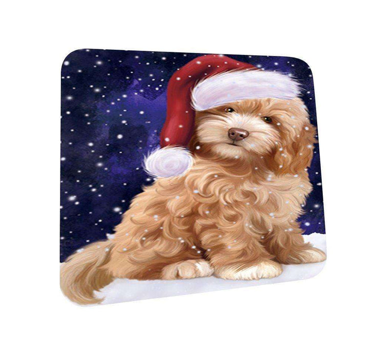 Let It Snow Happy Holidays Cockapoo Dog Christmas Coasters CST285 (Set of 4)