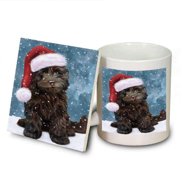 Let It Snow Happy Holidays Cockapoo Dog Christmas Mug and Coaster Set MUC0376