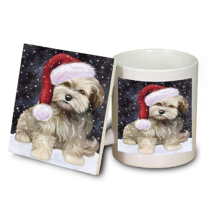 Let It Snow Happy Holidays Cockapoo Dog Christmas Mug and Coaster Set MUC0377