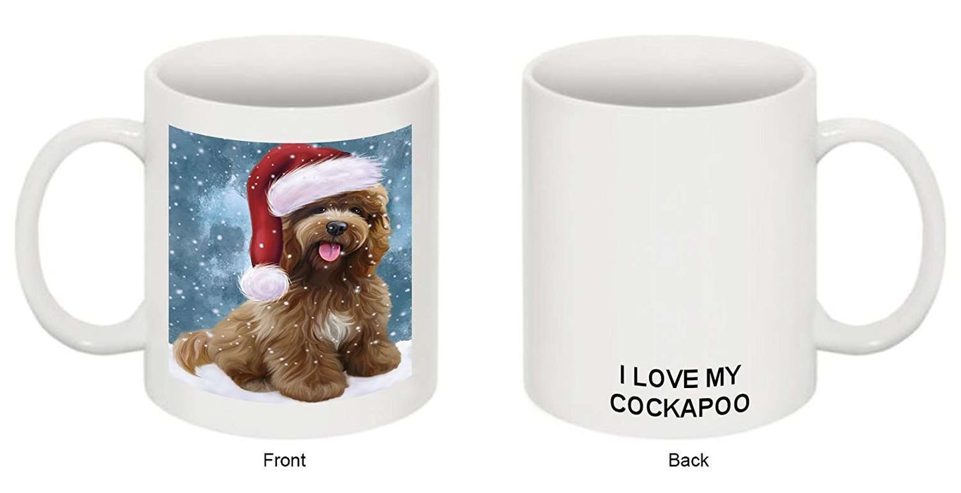 Let It Snow Happy Holidays Cockapoo Dog Christmas Mug CMG0378