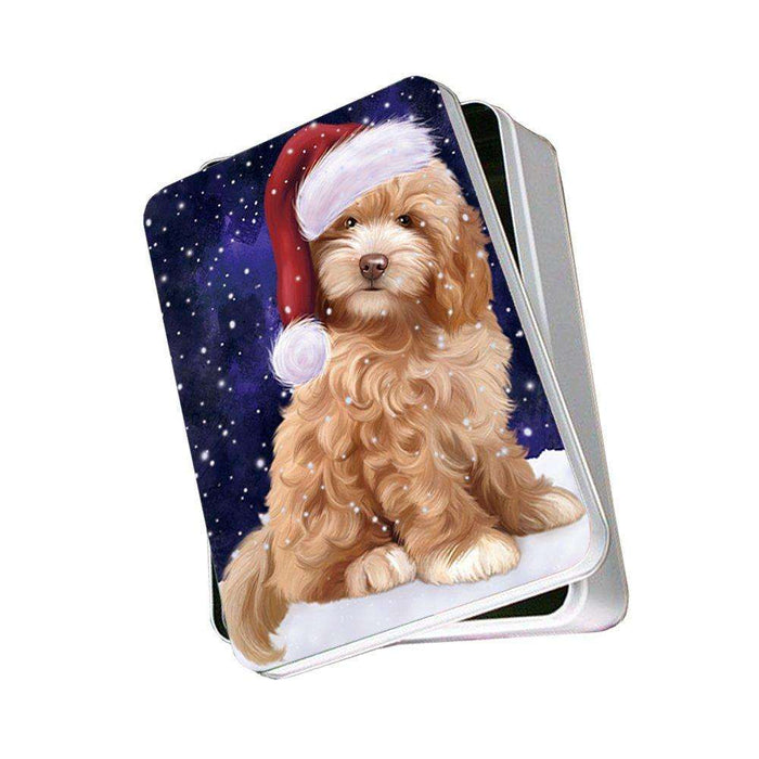 Let It Snow Happy Holidays Cockapoo Dog Christmas Photo Storage Tin PTIN0379