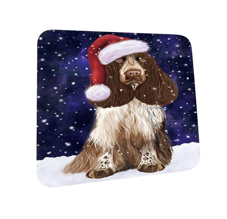 Let It Snow Happy Holidays Cocker Spaniel Dog Christmas Coasters CST286 (Set of 4)