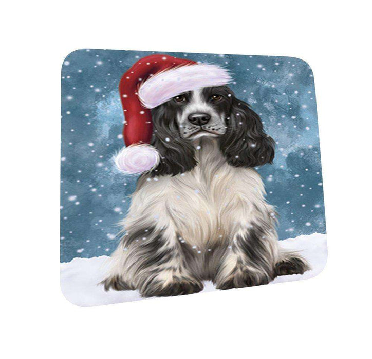 Let It Snow Happy Holidays Cocker Spaniel Dog Christmas Coasters CST287 (Set of 4)