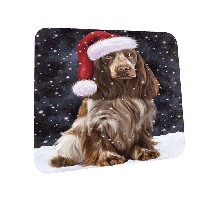 Let It Snow Happy Holidays Cocker Spaniel Dog Christmas Coasters CST288 (Set of 4)