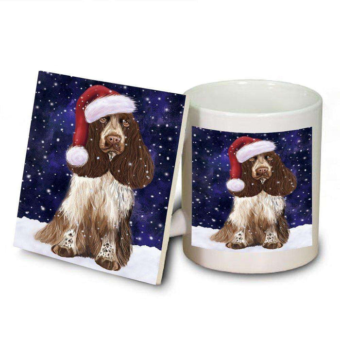 Let It Snow Happy Holidays Cocker Spaniel Dog Christmas Mug and Coaster Set MUC0380
