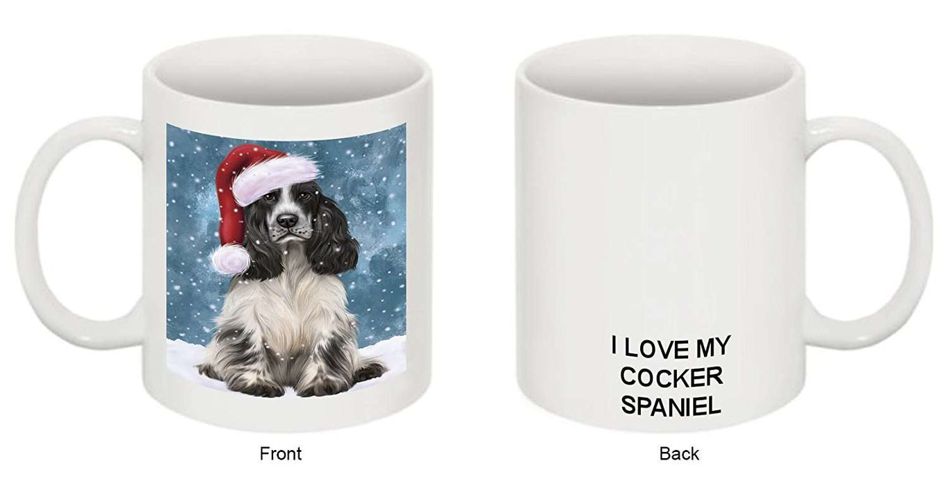 Let It Snow Happy Holidays Cocker Spaniel Dog Christmas Mug CMG0381
