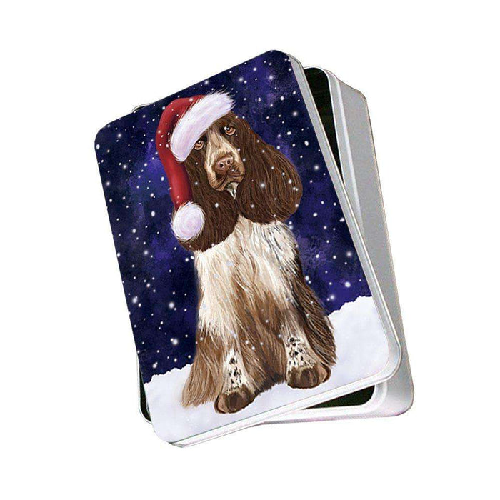 Let It Snow Happy Holidays Cocker Spaniel Dog Christmas Photo Storage Tin PTIN0380