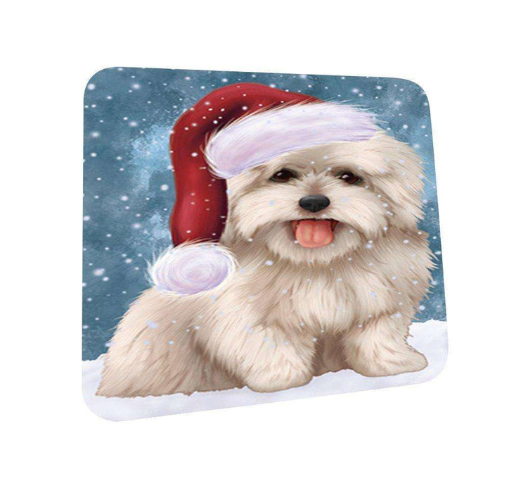 Let It Snow Happy Holidays Coton de Tulear Dog Christmas Coasters CST291 (Set of 4)