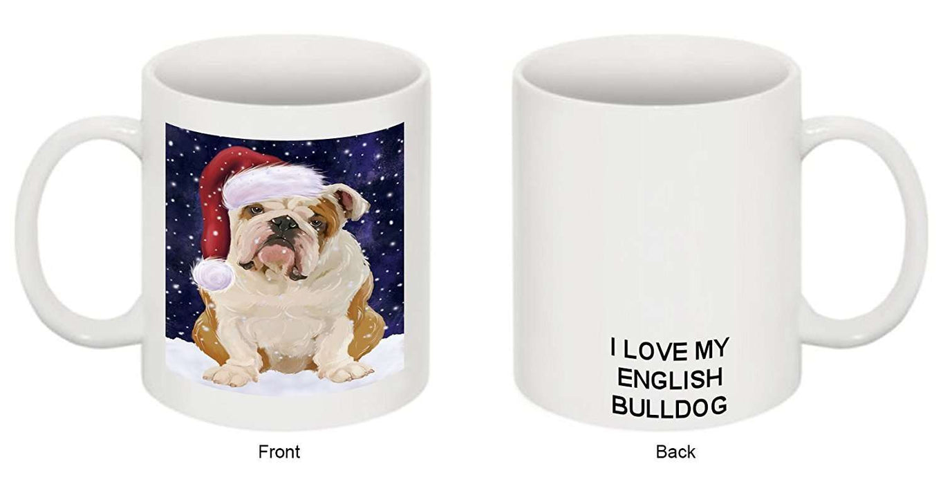 Let It Snow Happy Holidays English Bulldog Christmas Mug CMG0438