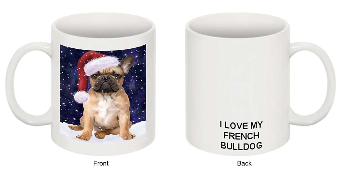 Let It Snow Happy Holidays French Bulldog Christmas Mug CMG0388