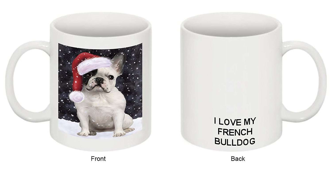 Let It Snow Happy Holidays French Bulldog Christmas Mug CMG0389