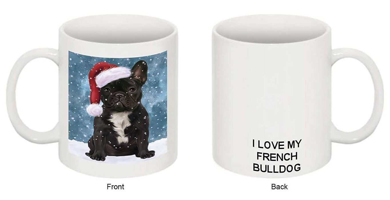 Let It Snow Happy Holidays French Bulldog Christmas Mug CMG0440