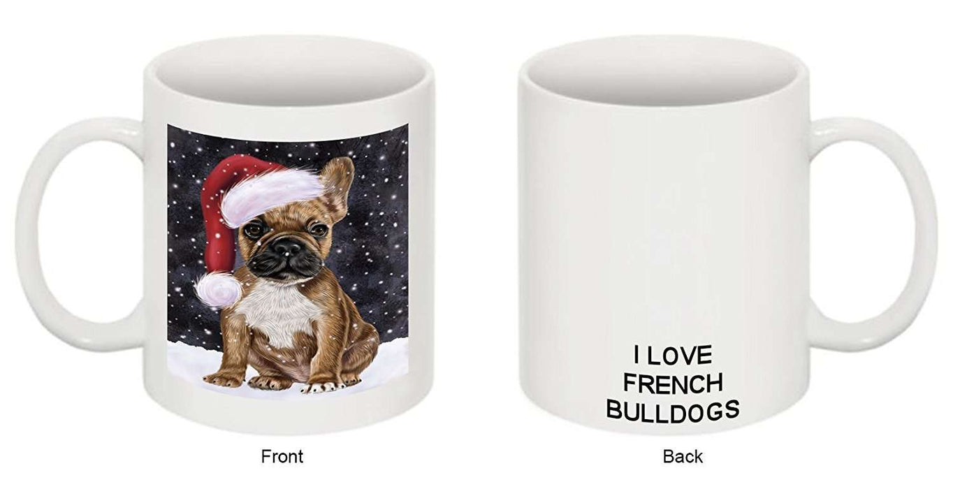 Let It Snow Happy Holidays French Bulldog Christmas Mug CMG0718